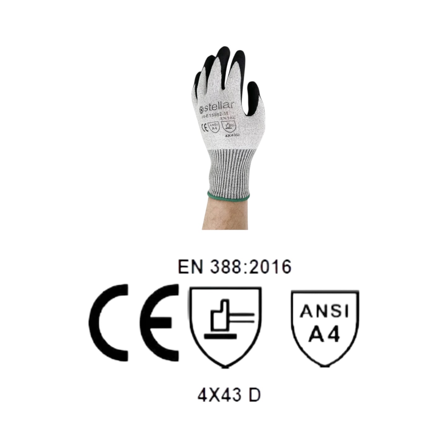 Grey Nitrile Coated Cut Level 4 Gloves - Case of 120 Pairs
