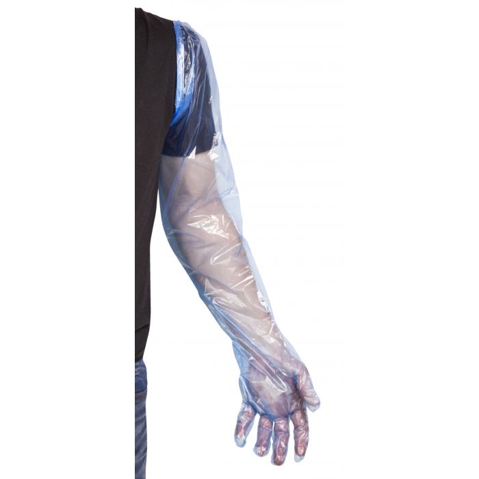 Polyethylene Shoulder Length Disposable Gloves - Case of 10 Bags of 100 Gloves