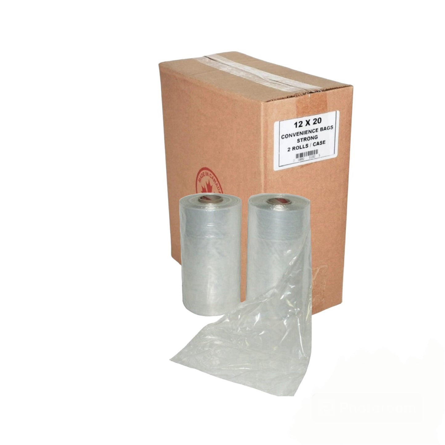 Strong Extra Large Clear Plastic Bag Roll - 12”x20”