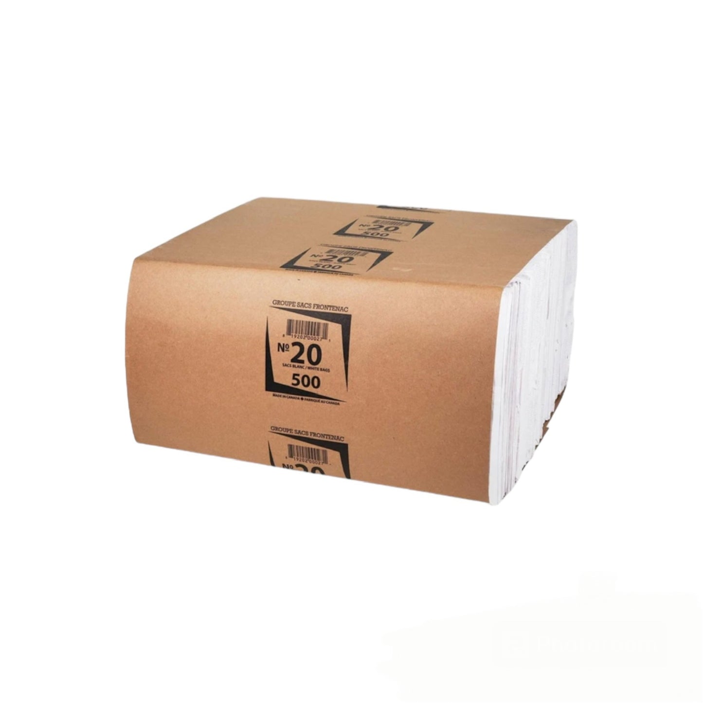 #20 White Paper Bags - Bundle of 500 ct.