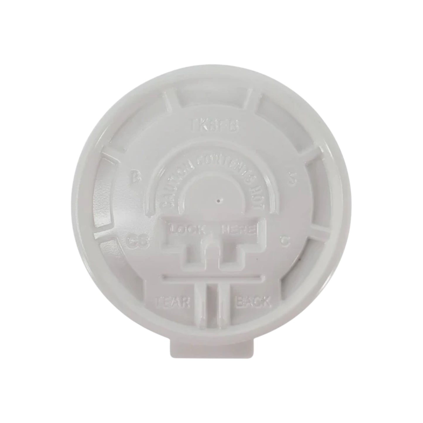 White Tear Back Lids for 8 oz. Hot Cups