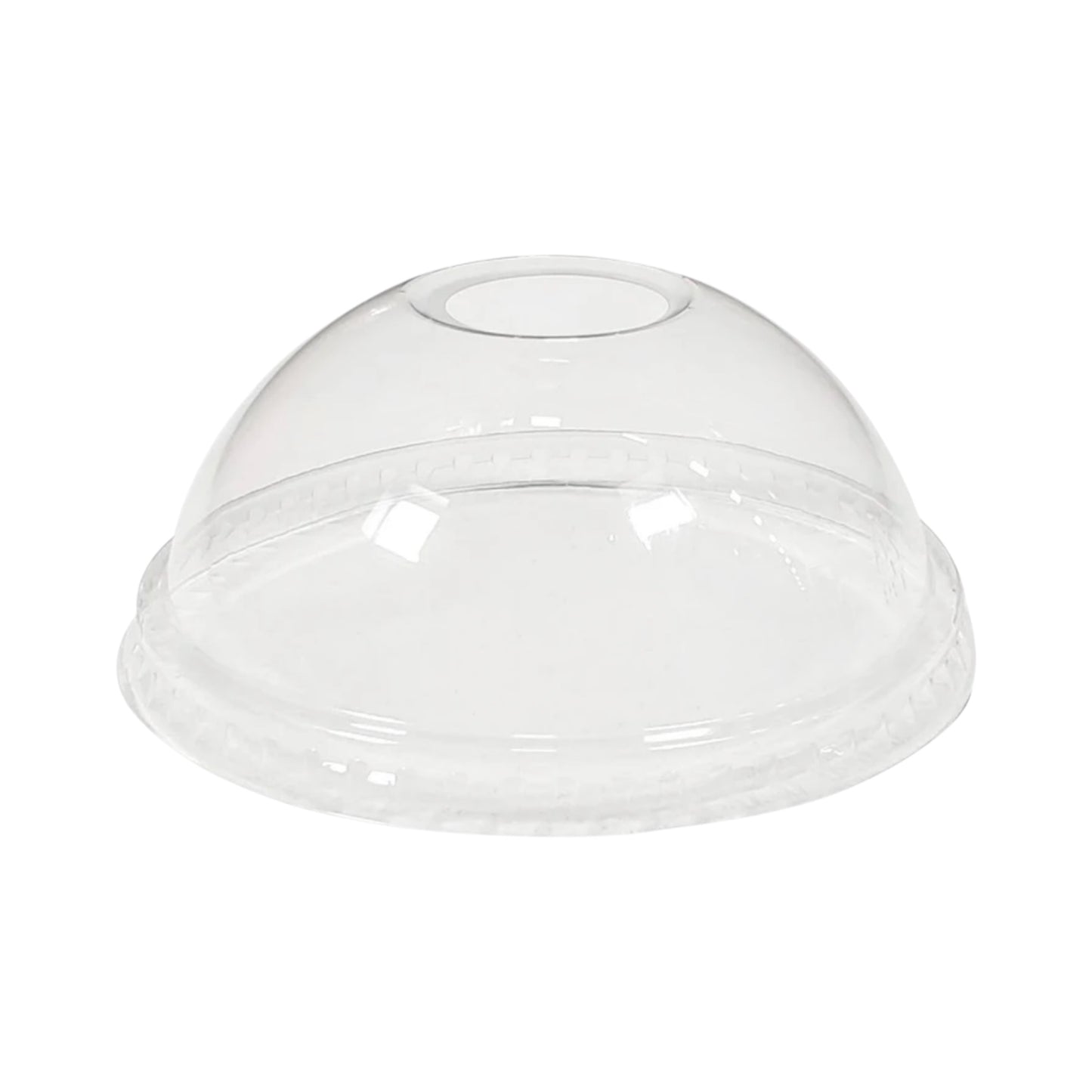 Dome Lids With Hole For 8-10 oz. PET Cups - 78mm