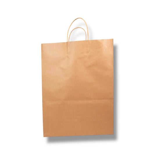 13x7x17” Twisted Handles Kraft Paper Bag - Case of 250 ct.