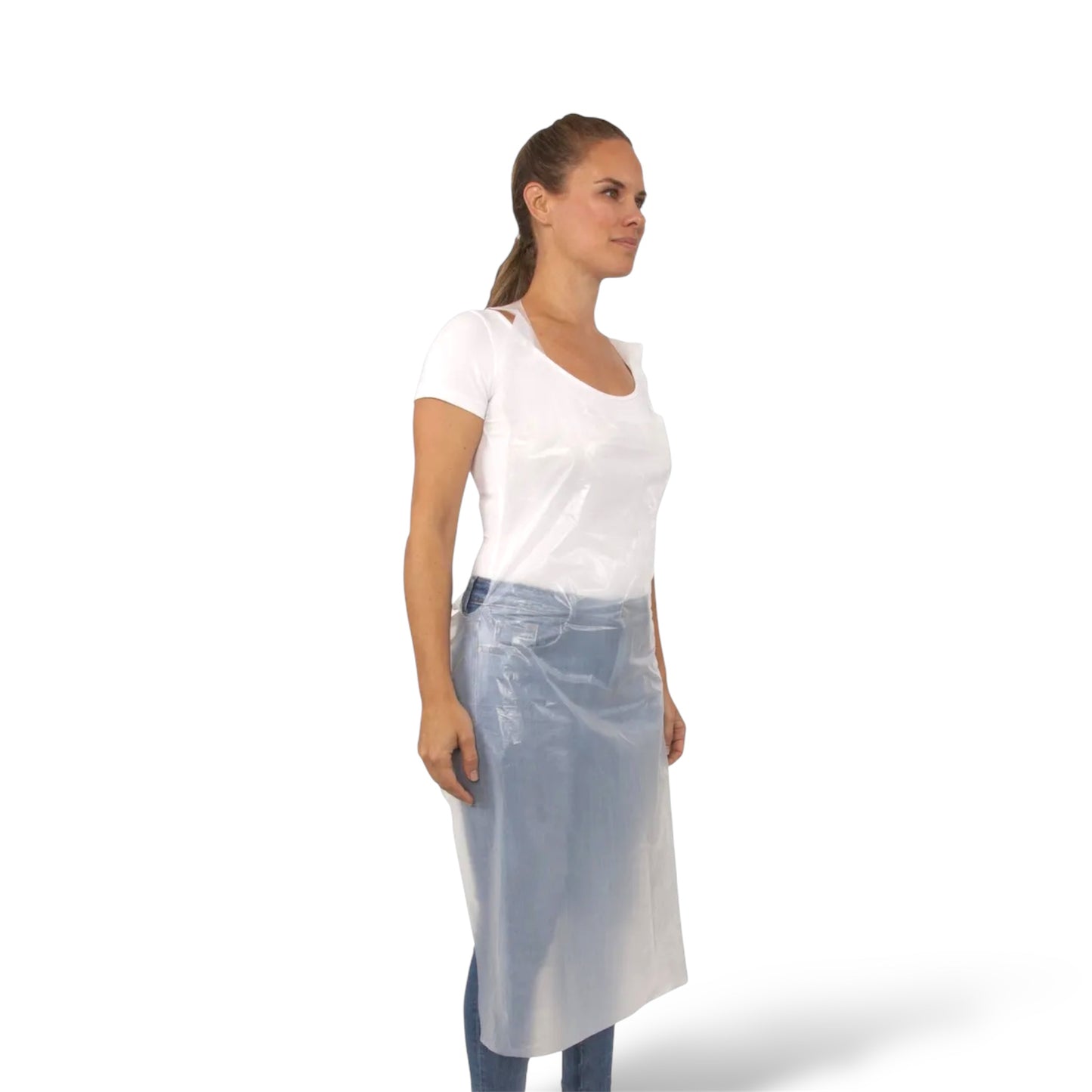 28x46” White Polyethylene Aprons - Case of 1,000 Aprons