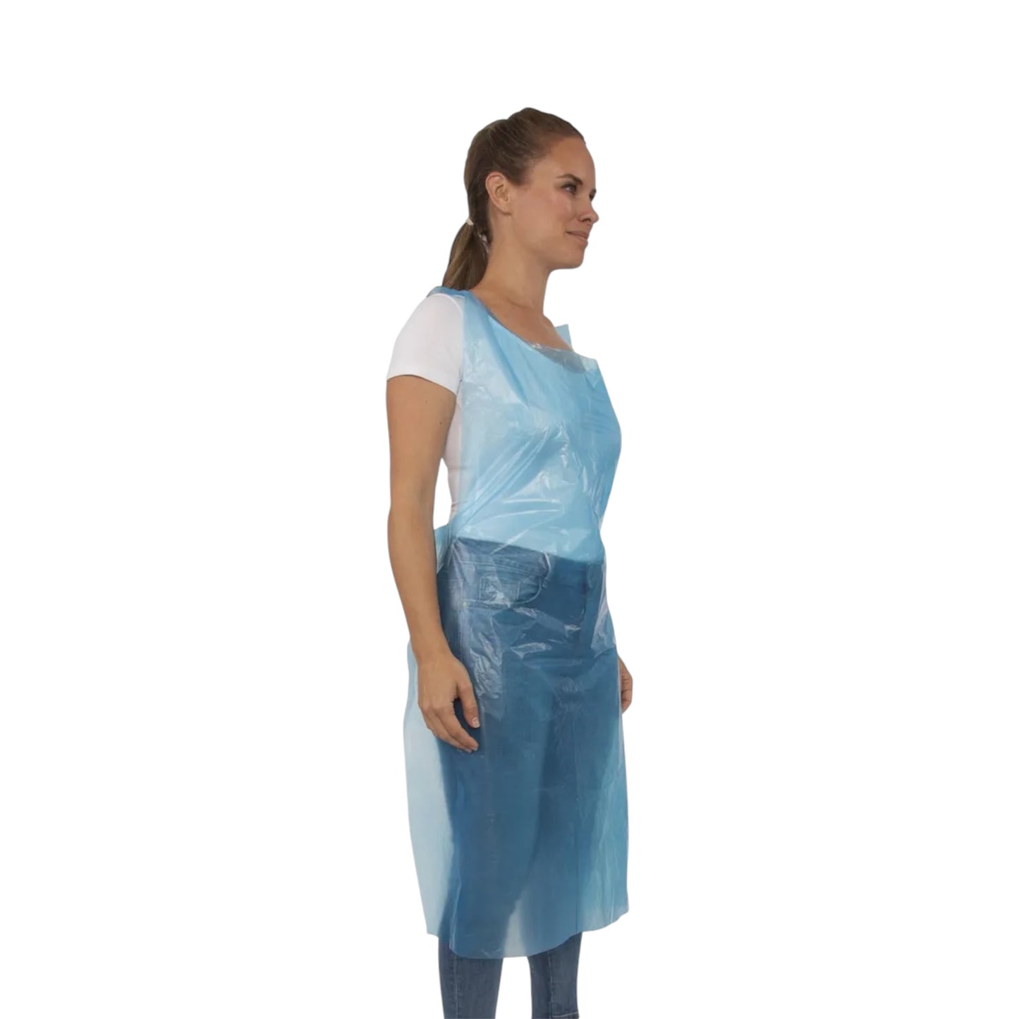 28x46” Blue Polyethylene Aprons - Case of 1,000 Aprons