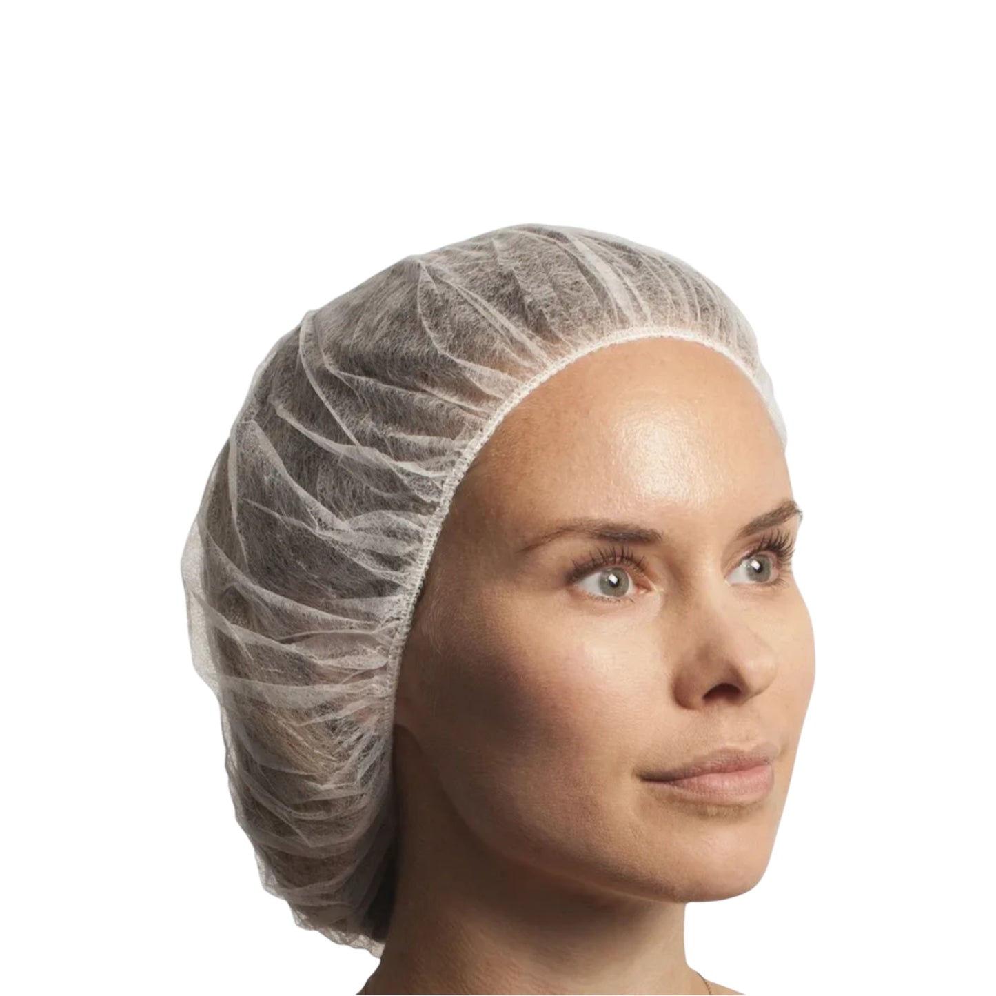 White Flat Bouffant Caps - Case of 1,000