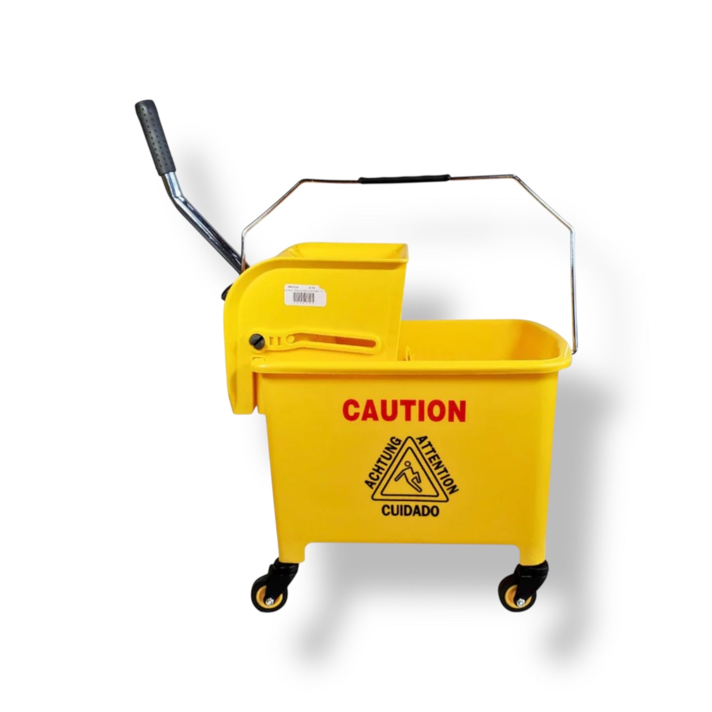 Yellow Mop Bucket With Down Press Wringer - 19 L