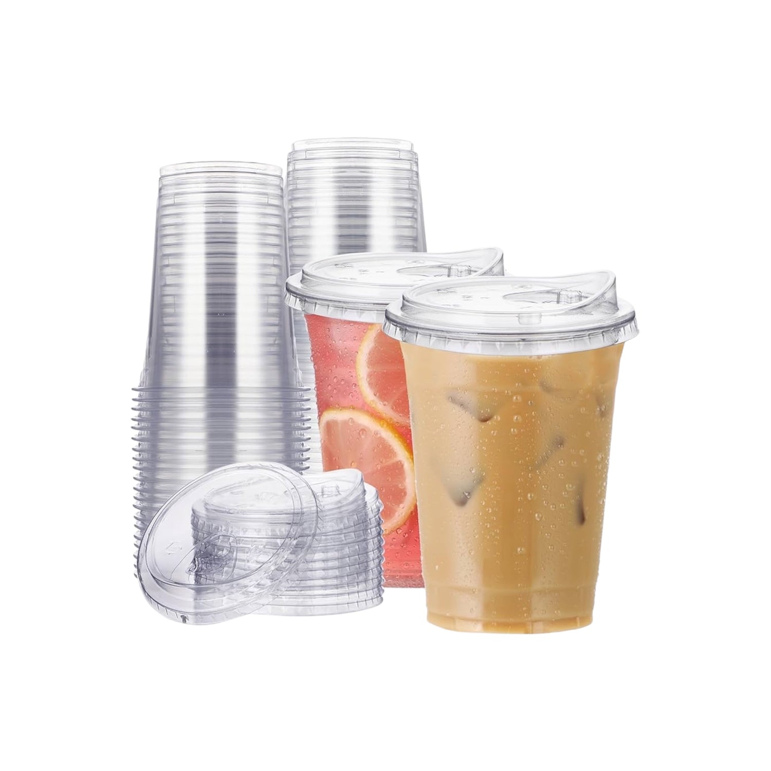 PET Plastic Cups & Lids