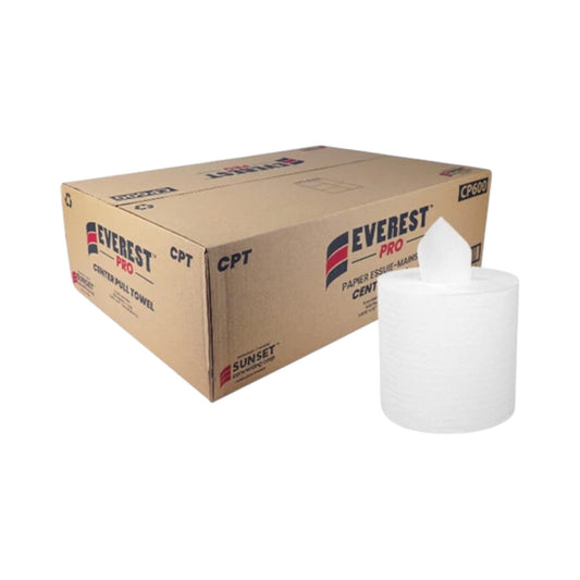 White Centrepull Paper Towel - 2 Ply Recycled Paper - 600 Sheets