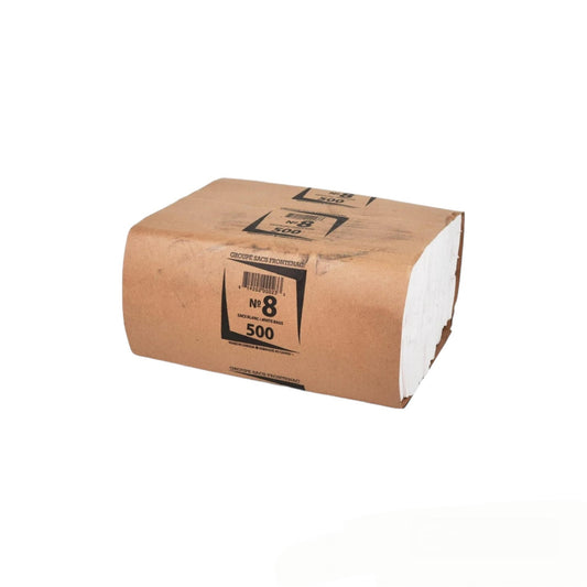 #8 White Paper Bags - Bundle of 500 ct.