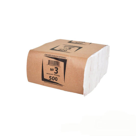#3 White Paper Bags - Bundle of 500 ct.