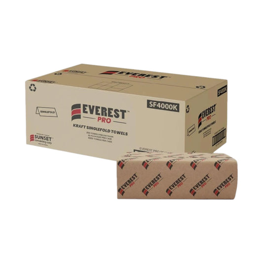 Kraft Singlefold Towels - 1 Ply Recycled Paper