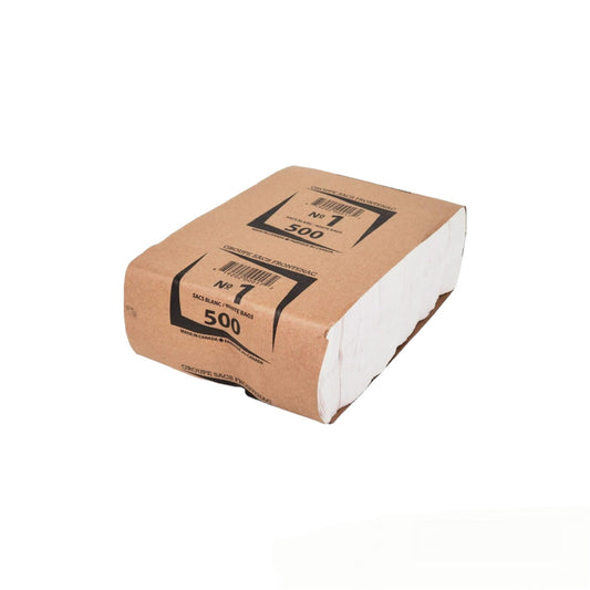#1 White Paper Bags - Bundle of 500 ct.