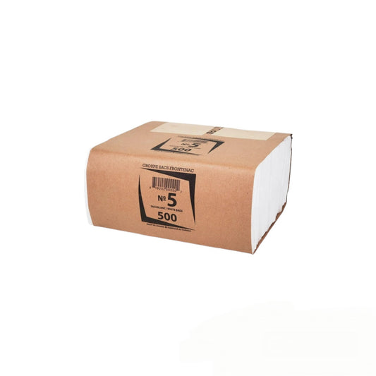 #5 White Paper Bags - Bundle of 500 ct.