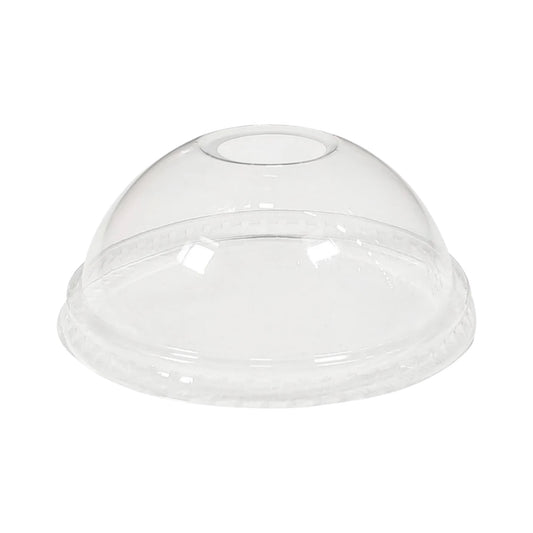 Dome Lids With Hole For 8-10 oz. PET Cups - 78mm