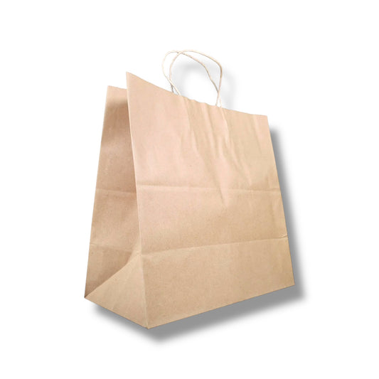 13x7x13” Twisted Handles Kraft Paper Bag - Case of 250 ct.