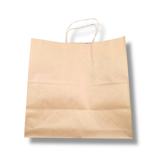 13x7x13” Twisted Handles Kraft Paper Bag - Case of 250 ct.