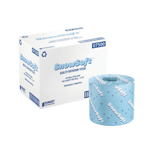 2 Ply Virgin Standard Toilet Paper - Laminated - 500 Sheets