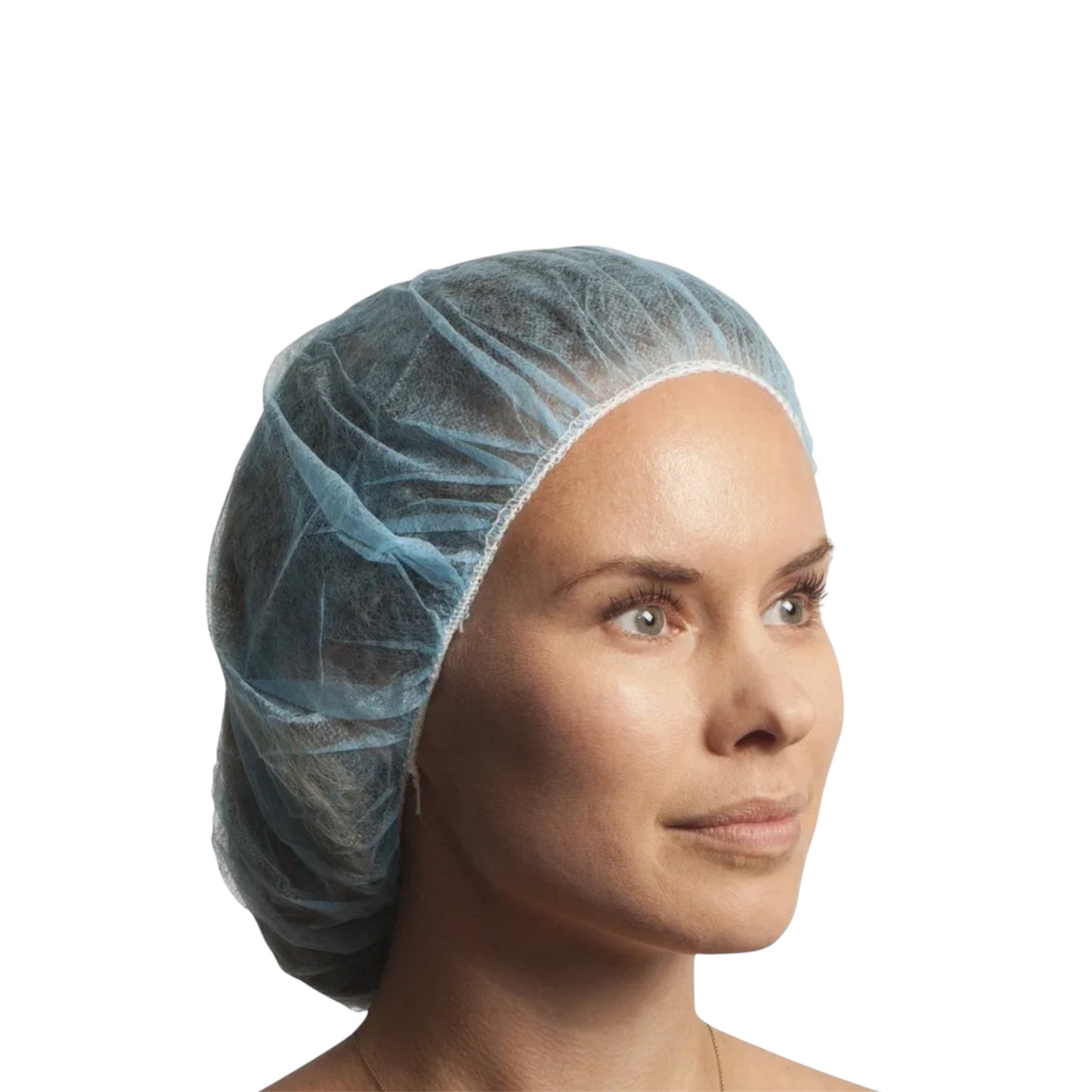Blue Flat Bouffant Caps - Case of 1,000