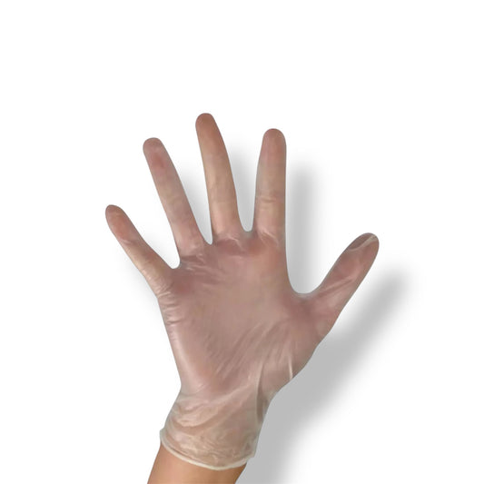 Intco Clear Vinyl Synthetic Exam Gloves - Powder Free | Case of 10 Boxes