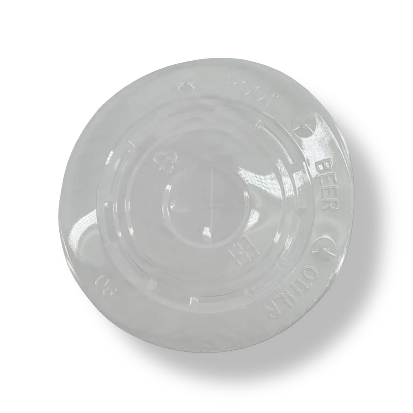 X Straw Flat PET Lid for 16 & 22 oz. Cold Paper Cups - Case of 1,000