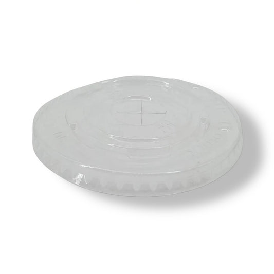 X Straw Flat PET Lid for 16 & 22 oz. Cold Paper Cups - Case of 1,000